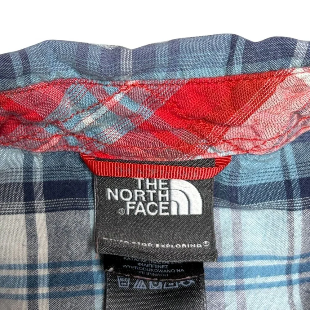 The North Face Plaid Short Sleeve Casual Button Down Mens Size Large